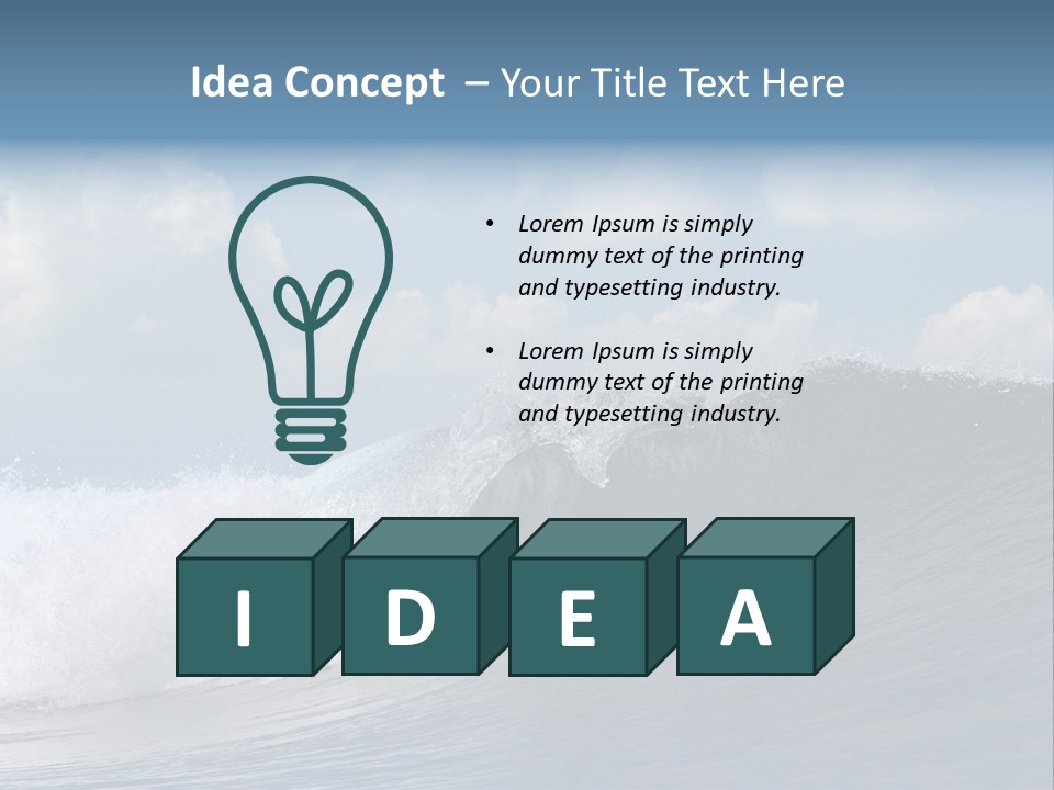 Large Wave Crest PowerPoint Template
