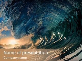 Coast Ripple Horizontal PowerPoint Template