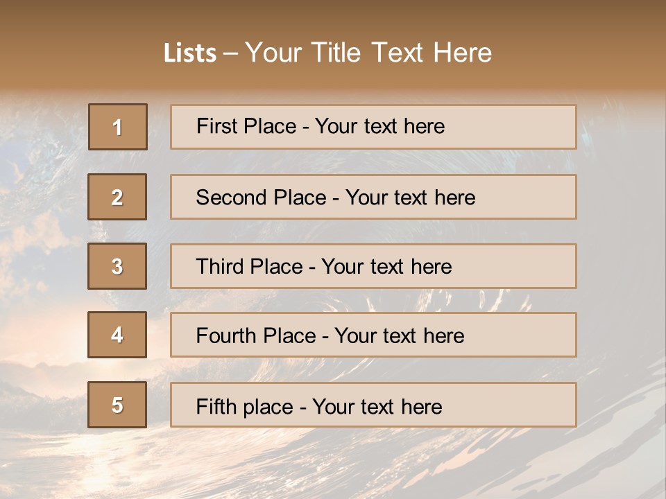 Coast Ripple Horizontal PowerPoint Template