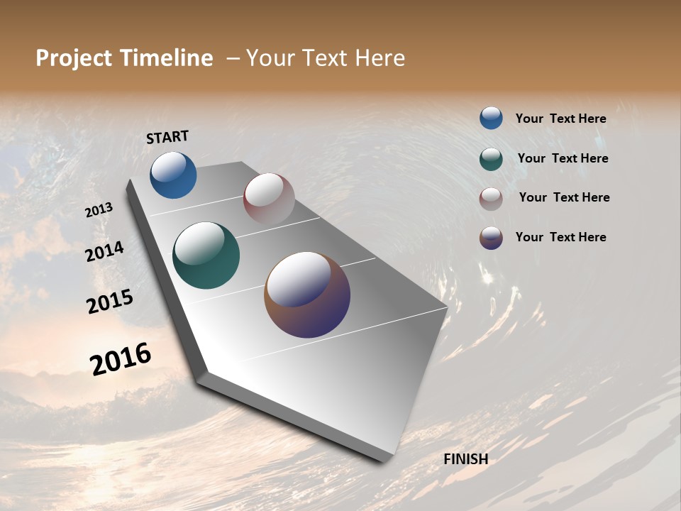 Coast Ripple Horizontal PowerPoint Template