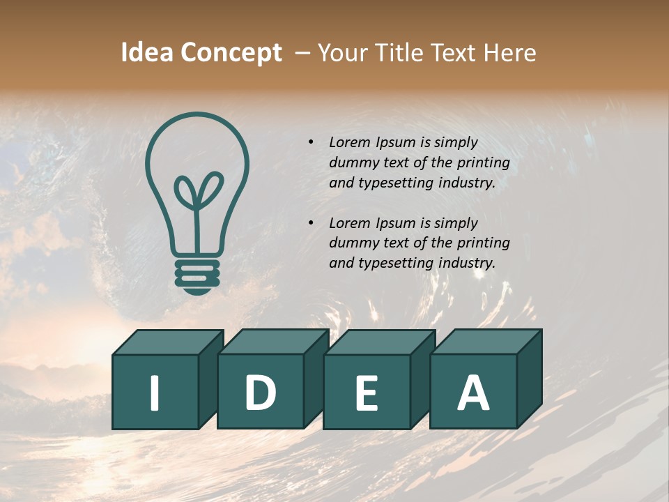 Coast Ripple Horizontal PowerPoint Template