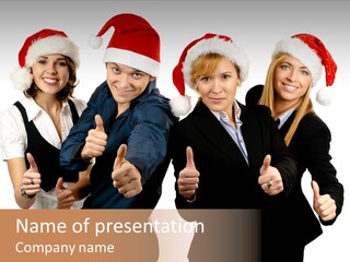 Man Isolated Female PowerPoint Template