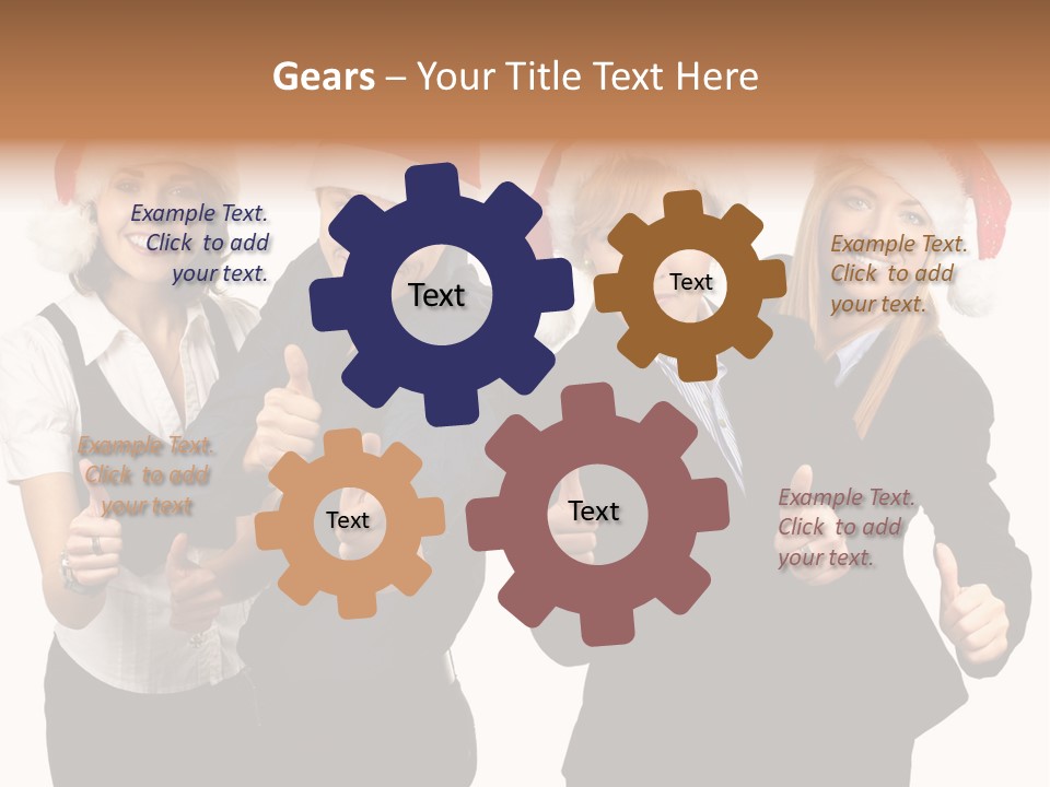 Man Isolated Female PowerPoint Template