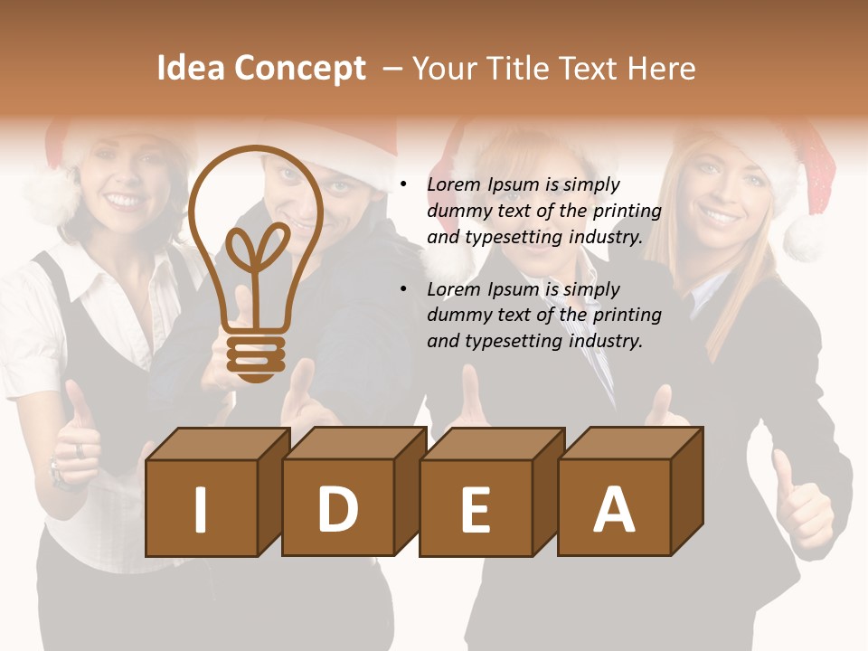 Man Isolated Female PowerPoint Template