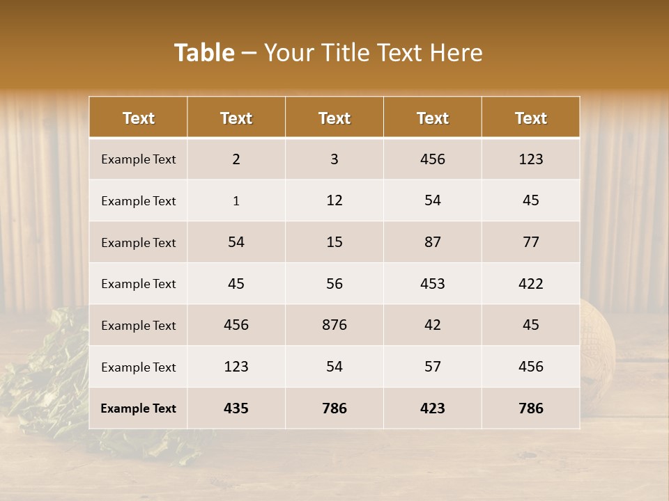 Treat Warm Table PowerPoint Template
