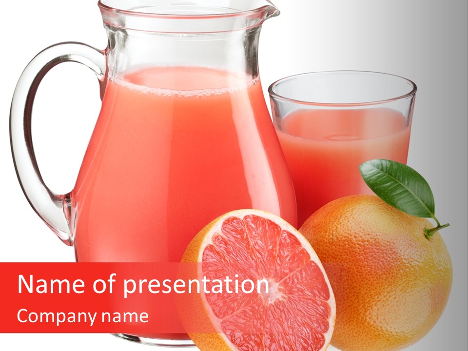 Glass Glassware Jug PowerPoint Template