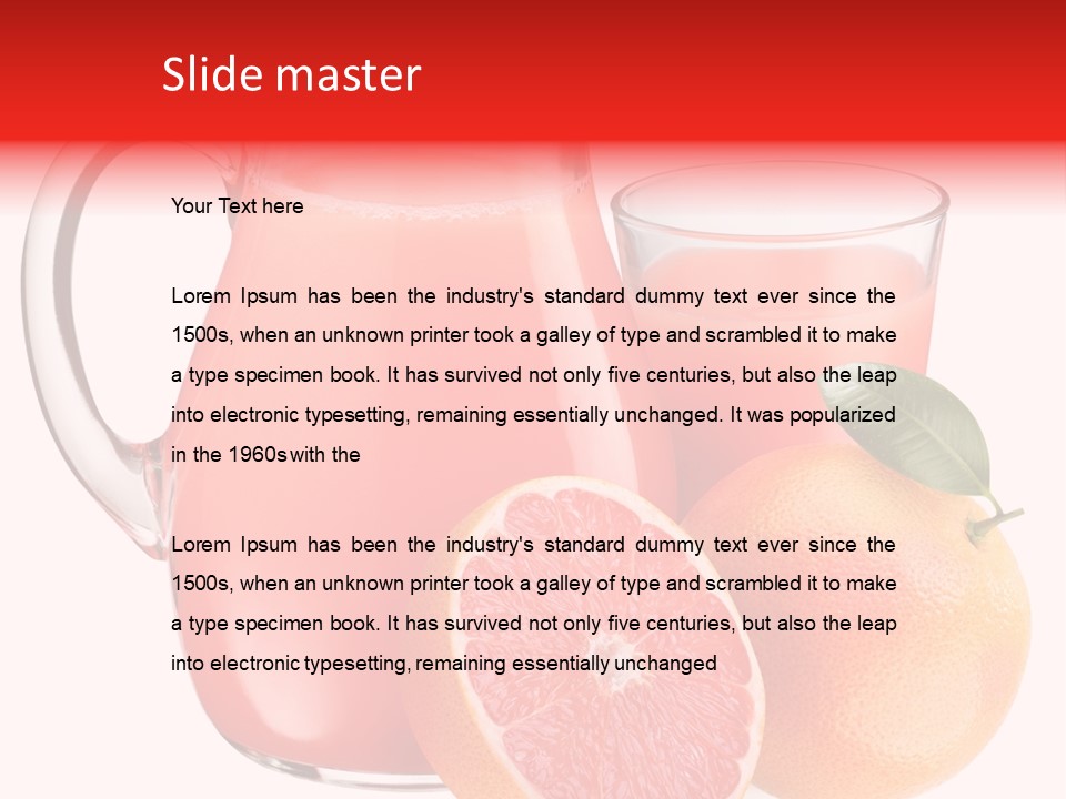 Glass Glassware Jug PowerPoint Template