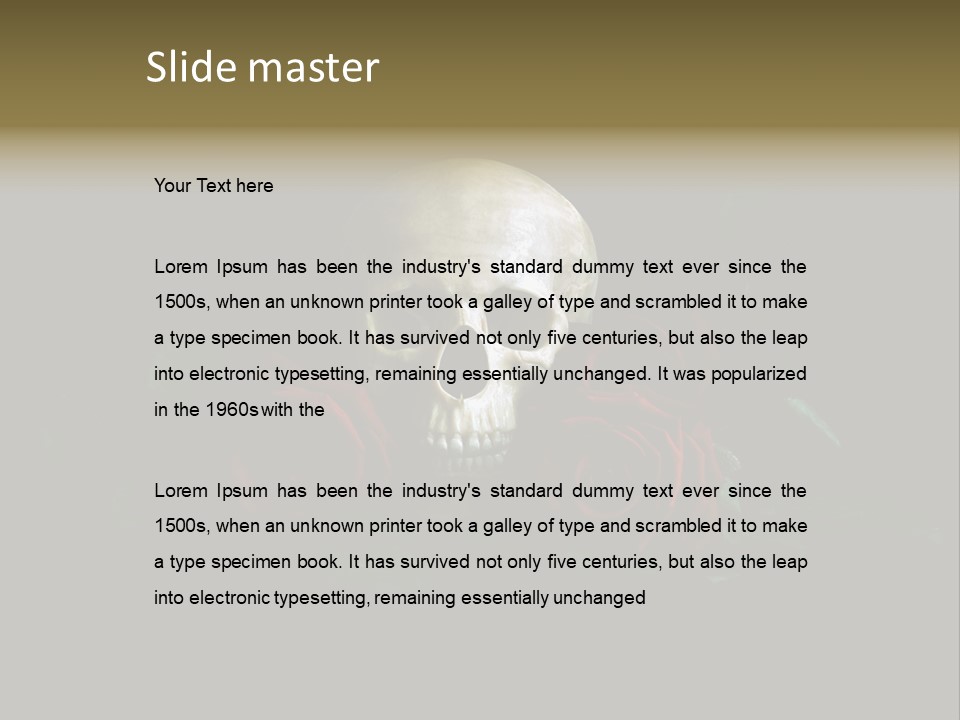 Outline Funeral Plant PowerPoint Template