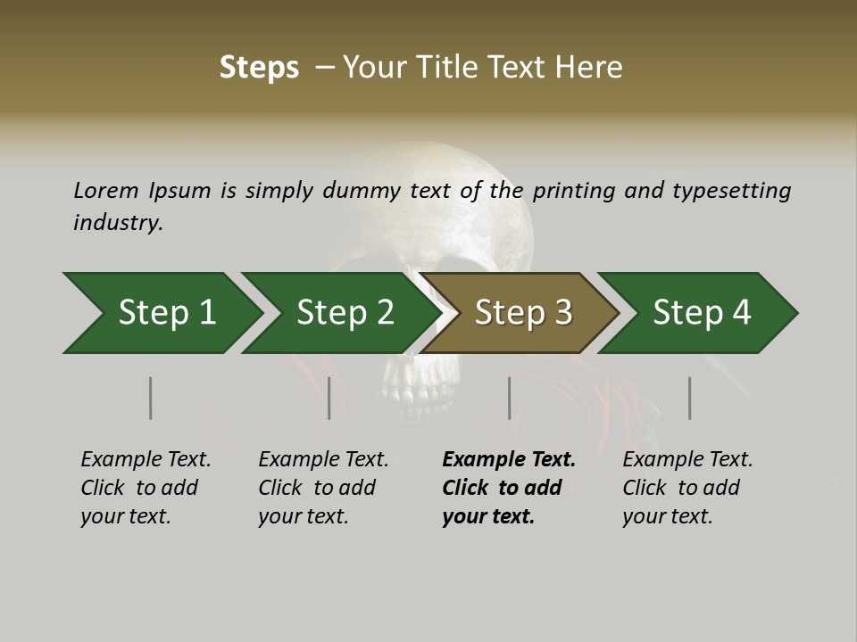Outline Funeral Plant PowerPoint Template