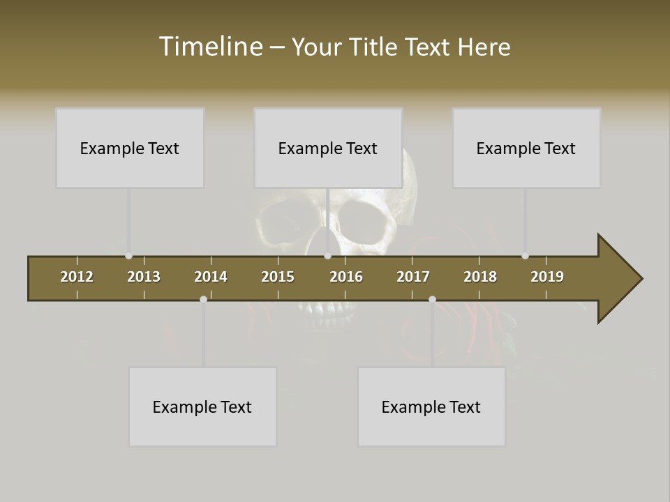 Outline Funeral Plant PowerPoint Template