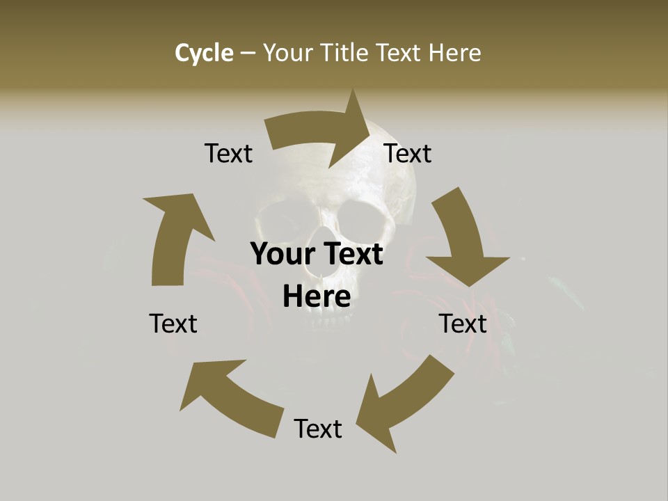 Outline Funeral Plant PowerPoint Template