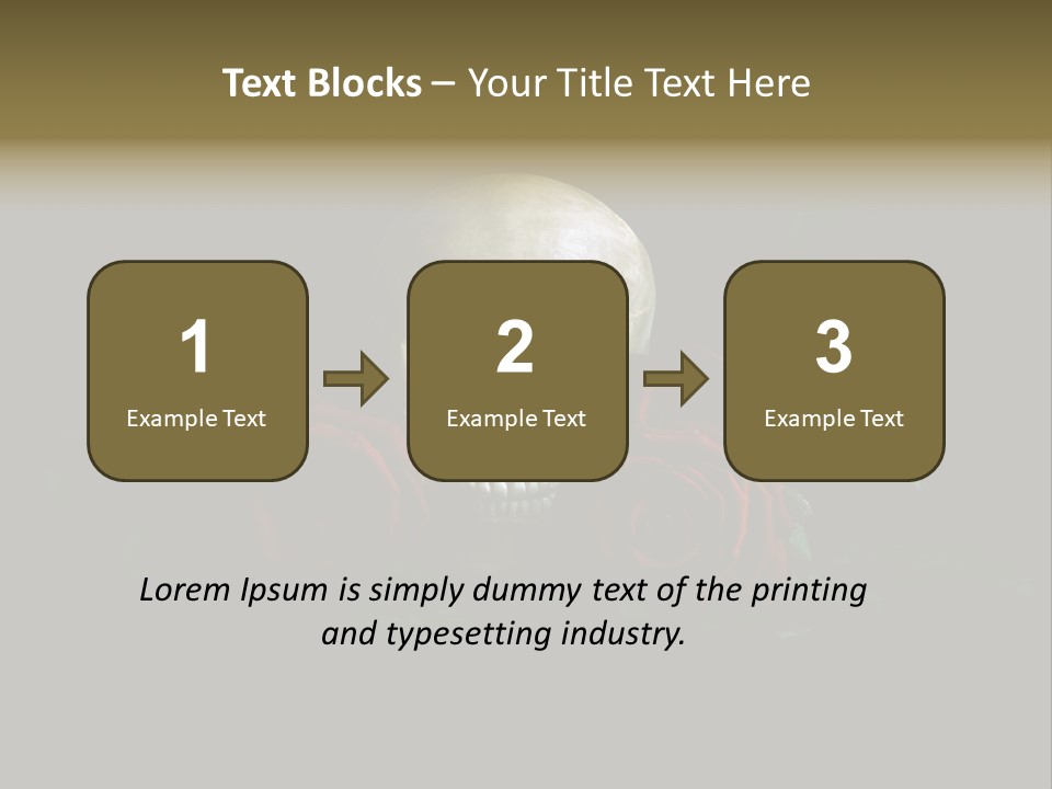 Outline Funeral Plant PowerPoint Template