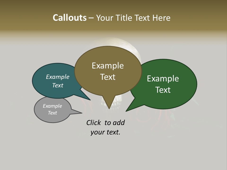 Outline Funeral Plant PowerPoint Template