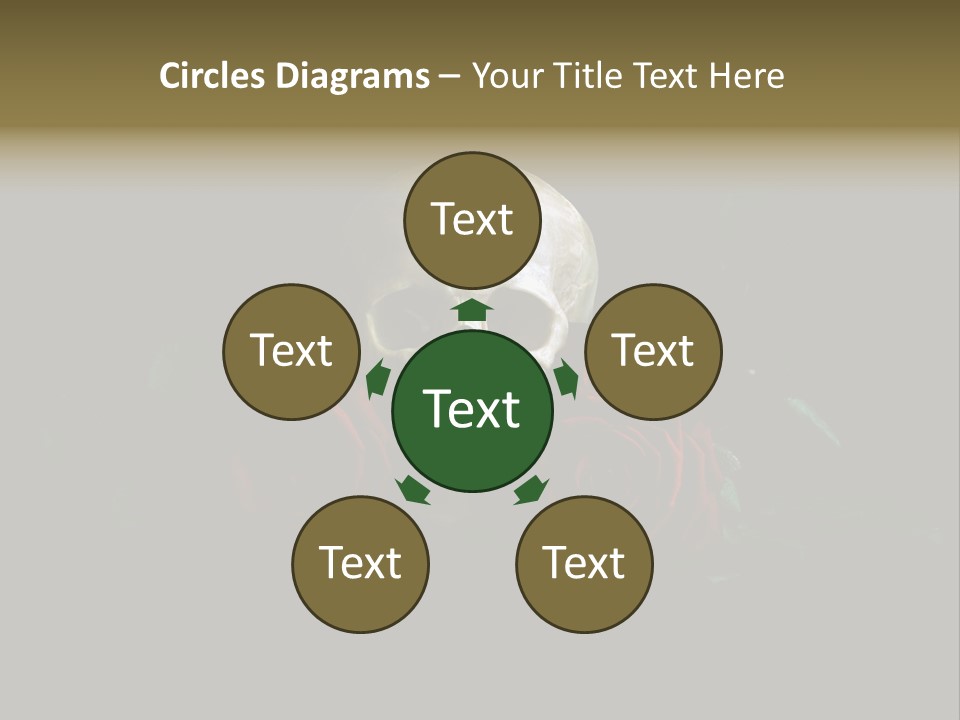 Outline Funeral Plant PowerPoint Template