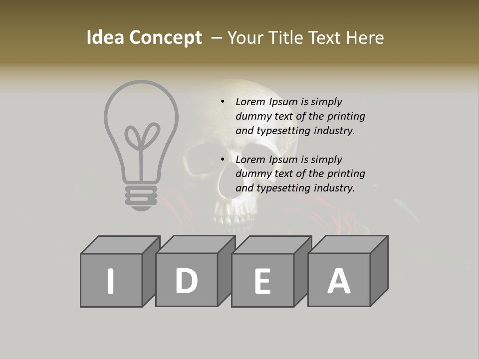 Outline Funeral Plant PowerPoint Template