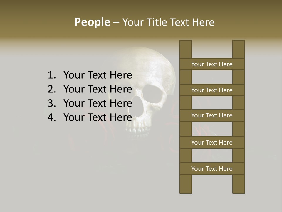 Outline Funeral Plant PowerPoint Template