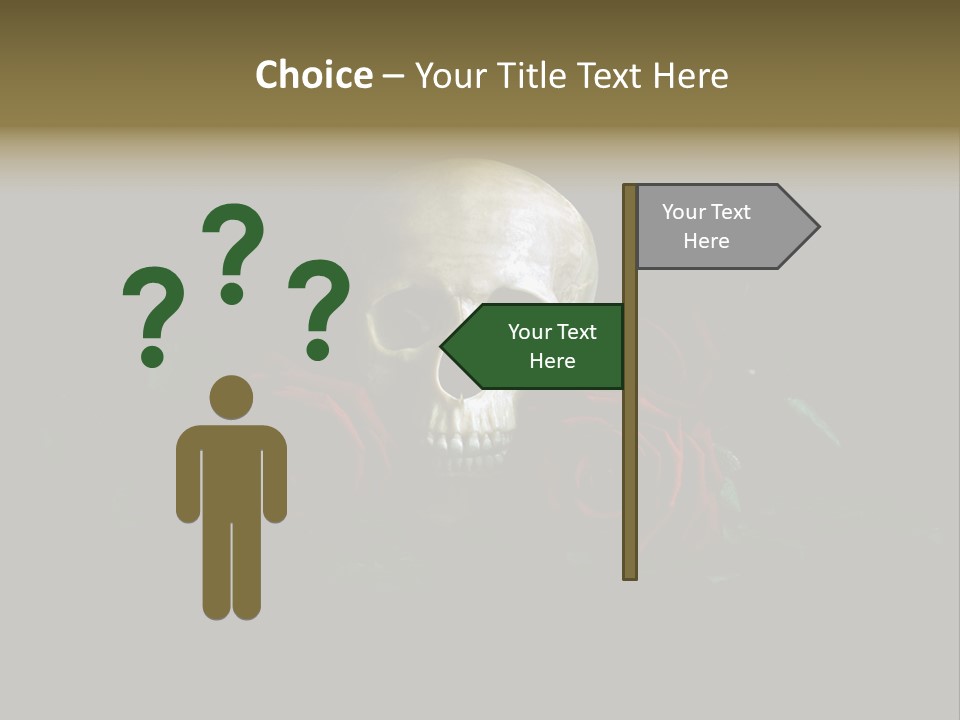 Outline Funeral Plant PowerPoint Template