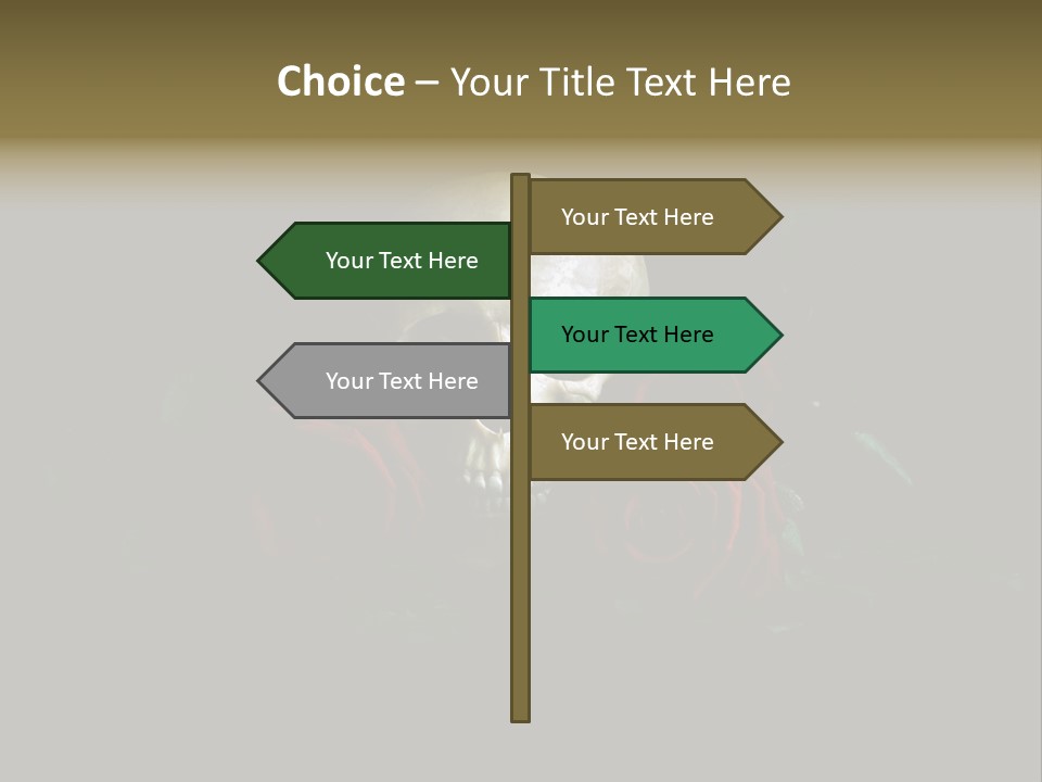 Outline Funeral Plant PowerPoint Template