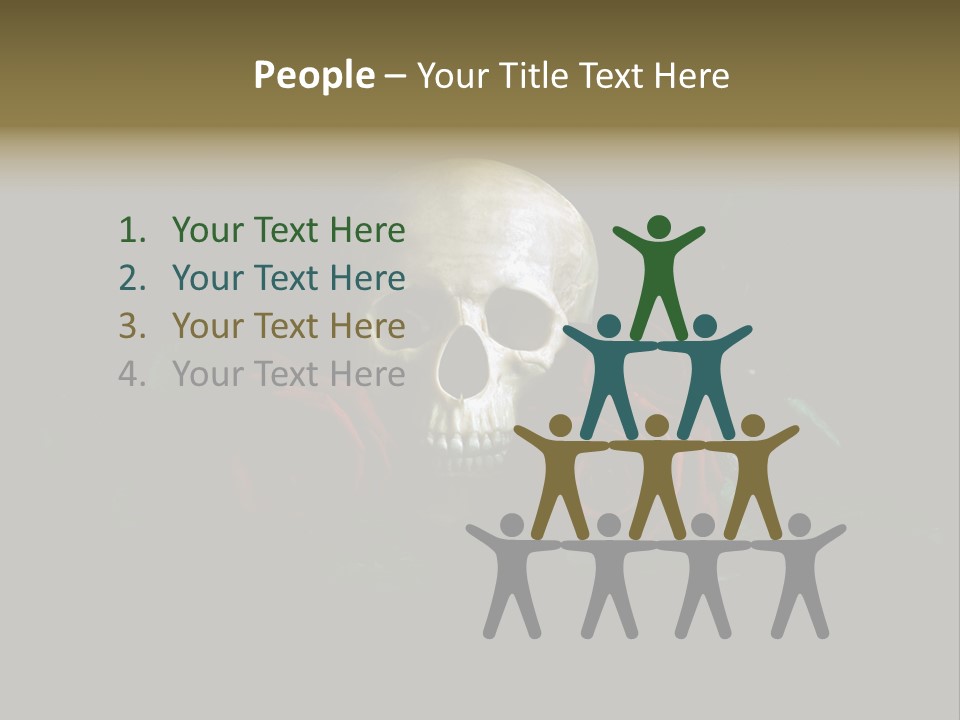 Outline Funeral Plant PowerPoint Template