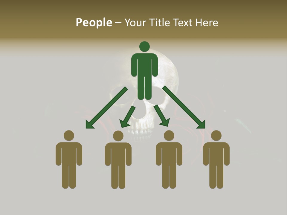 Outline Funeral Plant PowerPoint Template