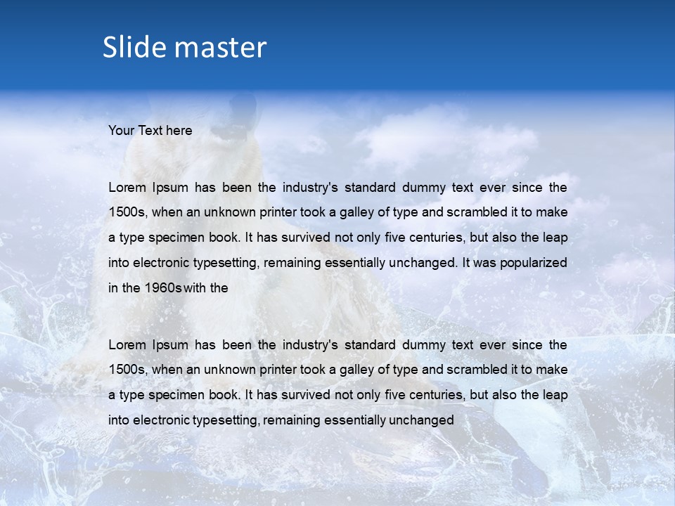 Endangered Swim Sea PowerPoint Template