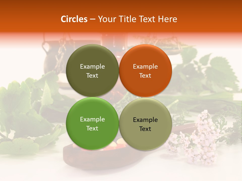 Mortar Medicinal Plantain PowerPoint Template