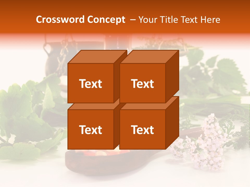 Mortar Medicinal Plantain PowerPoint Template