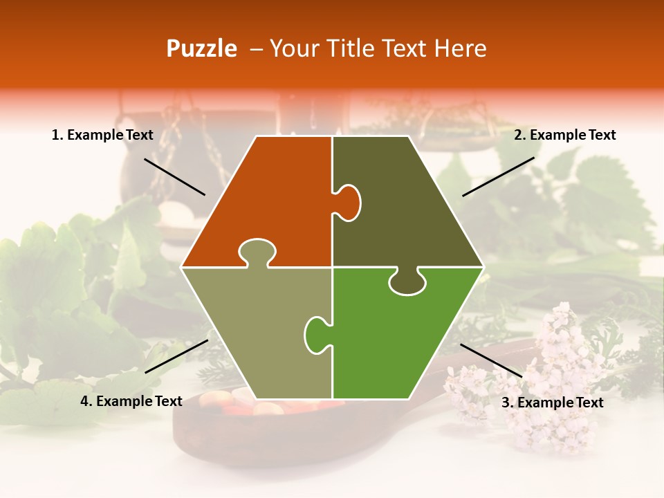 Mortar Medicinal Plantain PowerPoint Template