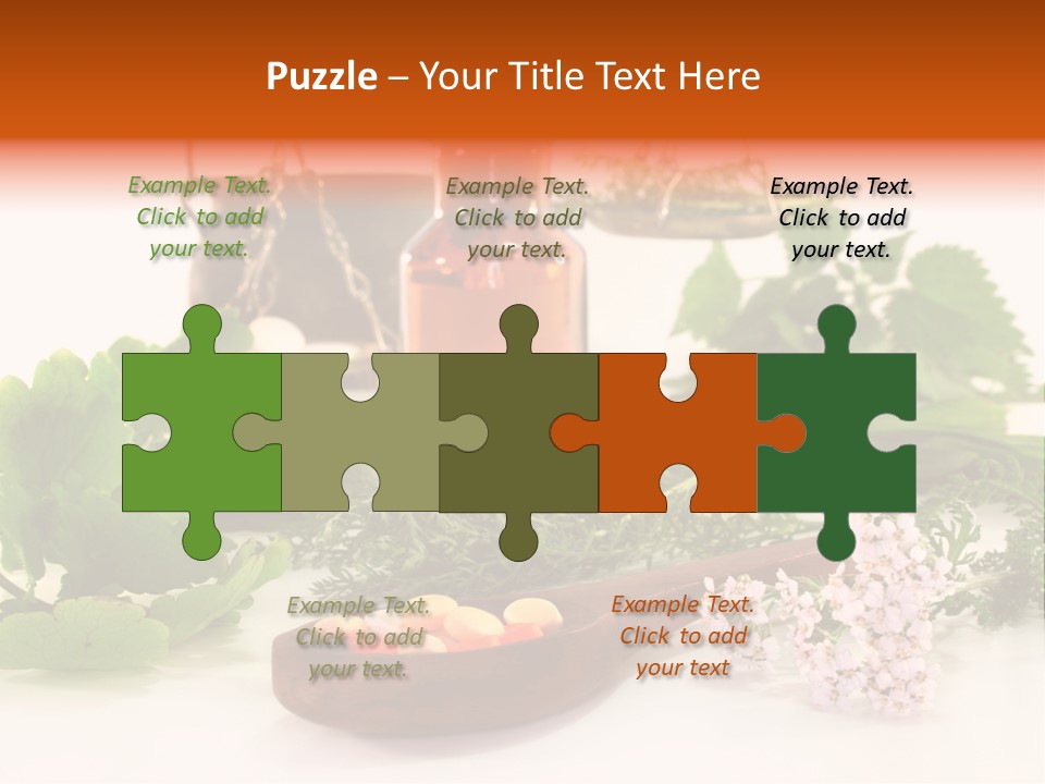 Mortar Medicinal Plantain PowerPoint Template