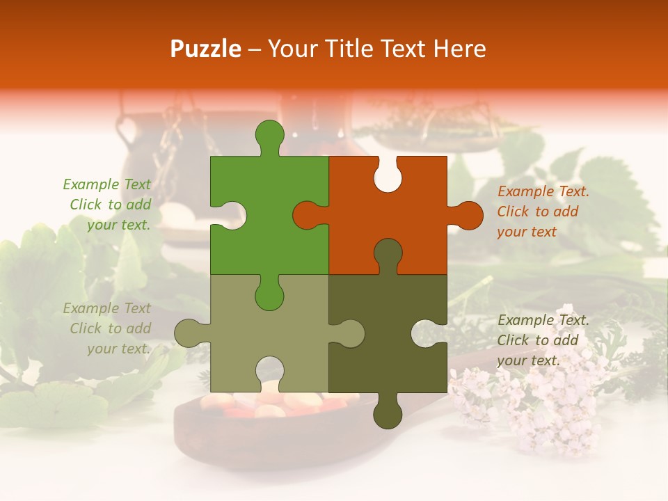 Mortar Medicinal Plantain PowerPoint Template