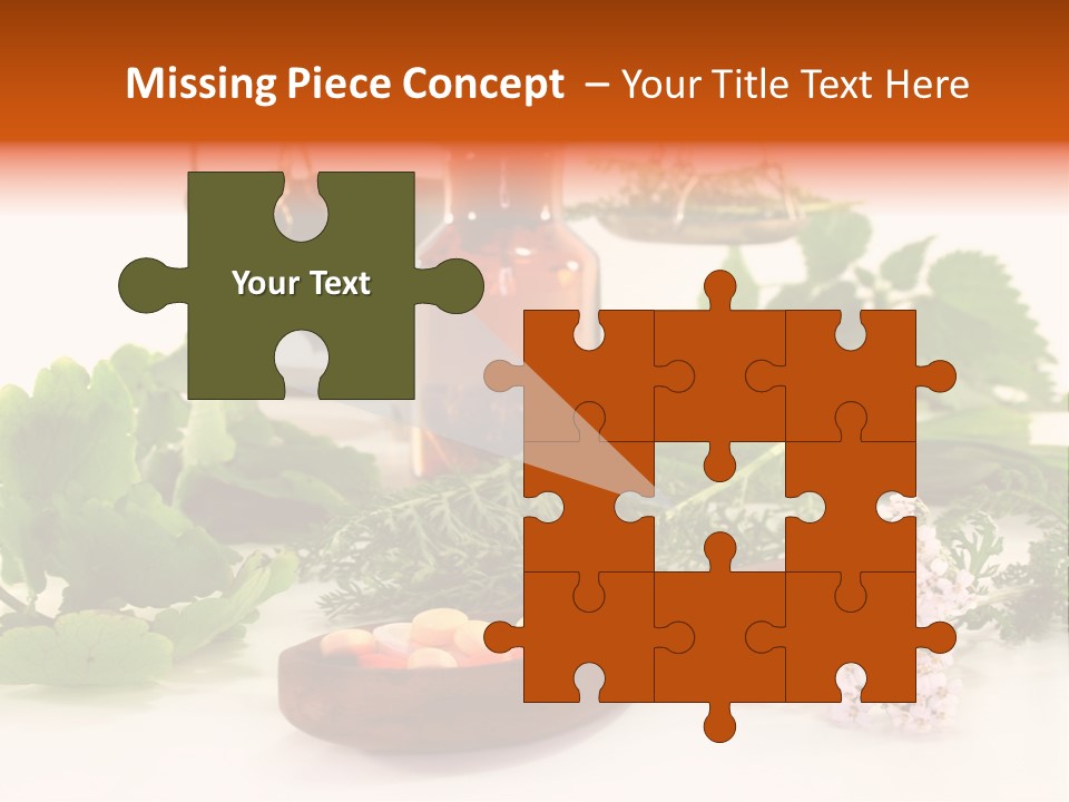 Mortar Medicinal Plantain PowerPoint Template