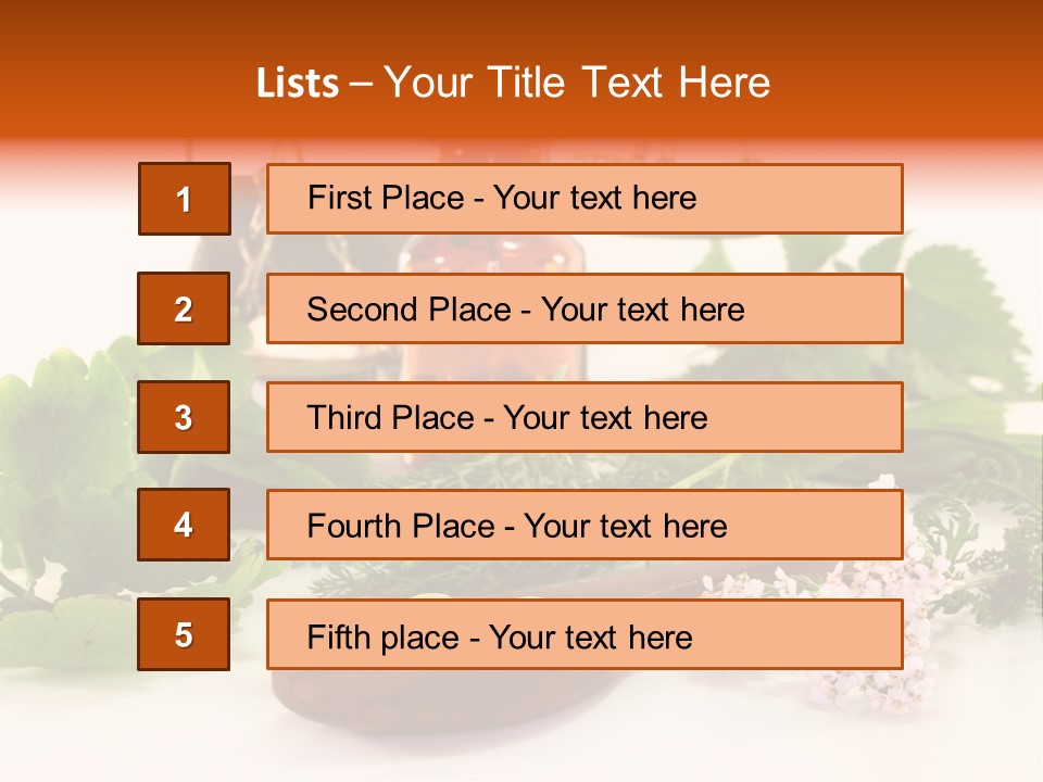 Mortar Medicinal Plantain PowerPoint Template