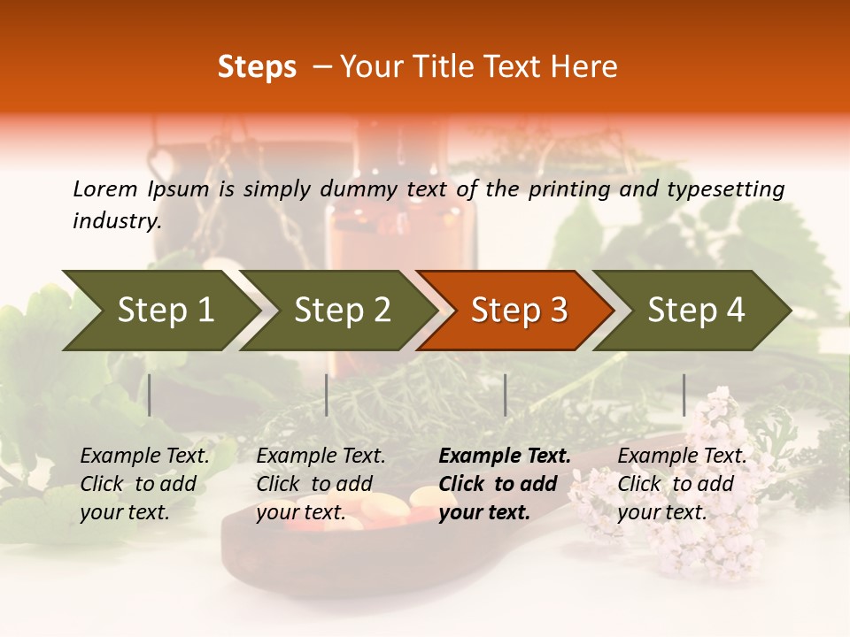 Mortar Medicinal Plantain PowerPoint Template