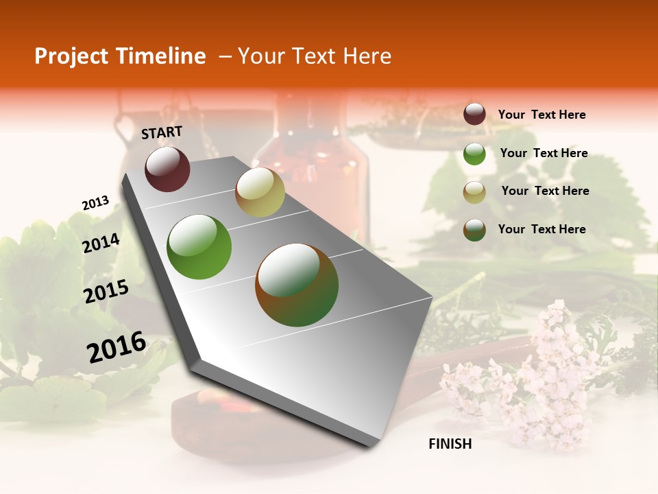 Mortar Medicinal Plantain PowerPoint Template