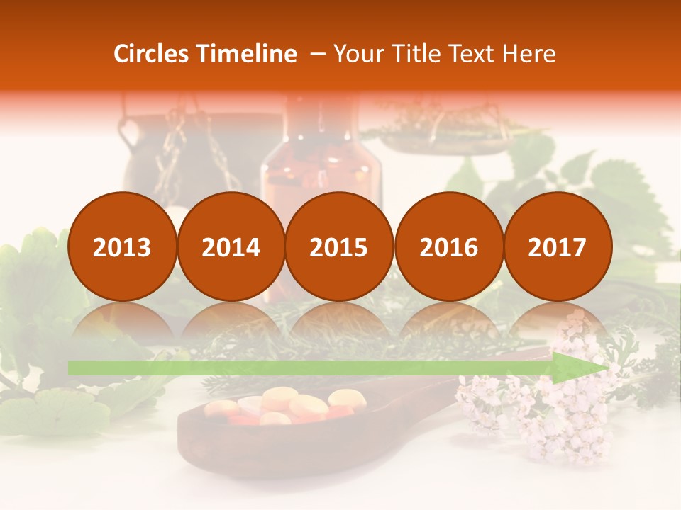 Mortar Medicinal Plantain PowerPoint Template