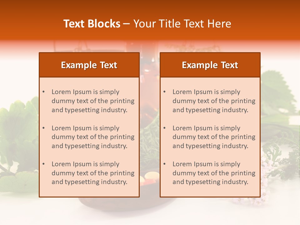 Mortar Medicinal Plantain PowerPoint Template