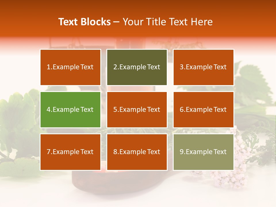 Mortar Medicinal Plantain PowerPoint Template