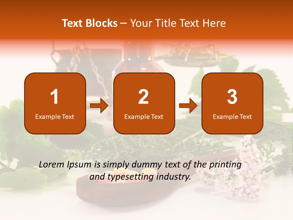 Mortar Medicinal Plantain PowerPoint Template