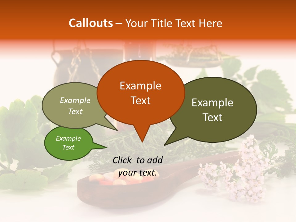 Mortar Medicinal Plantain PowerPoint Template