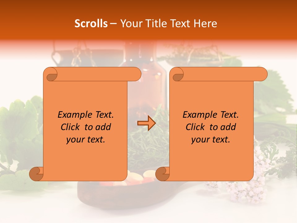 Mortar Medicinal Plantain PowerPoint Template
