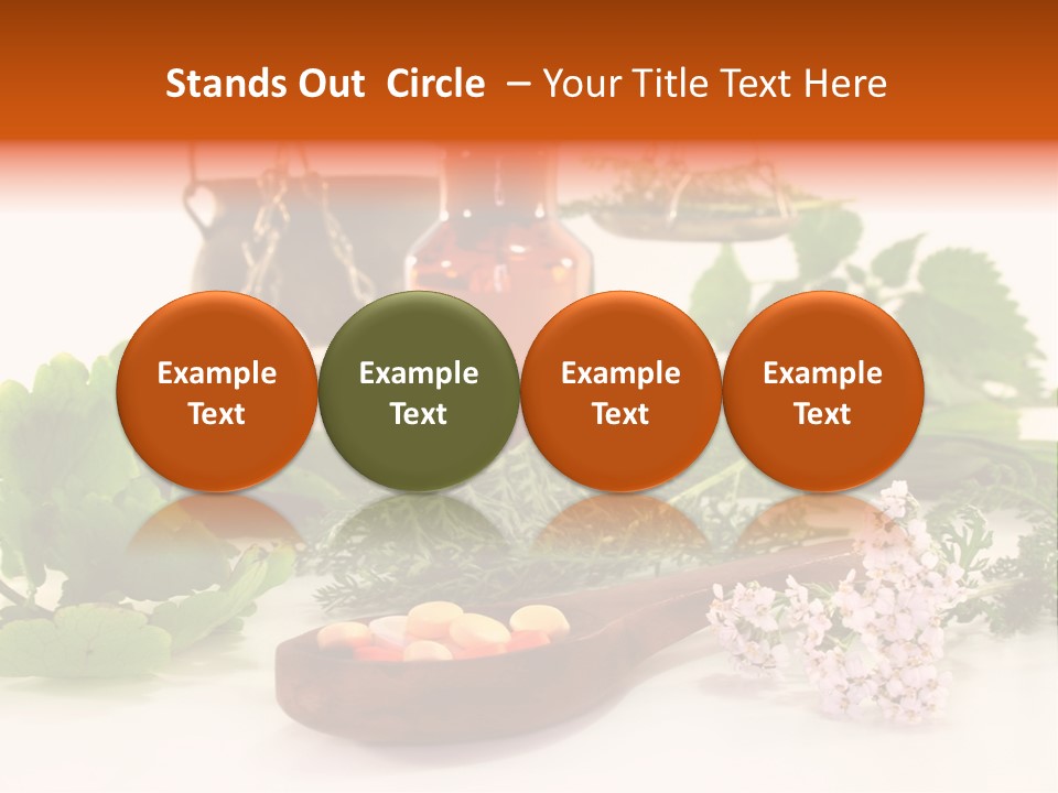 Mortar Medicinal Plantain PowerPoint Template