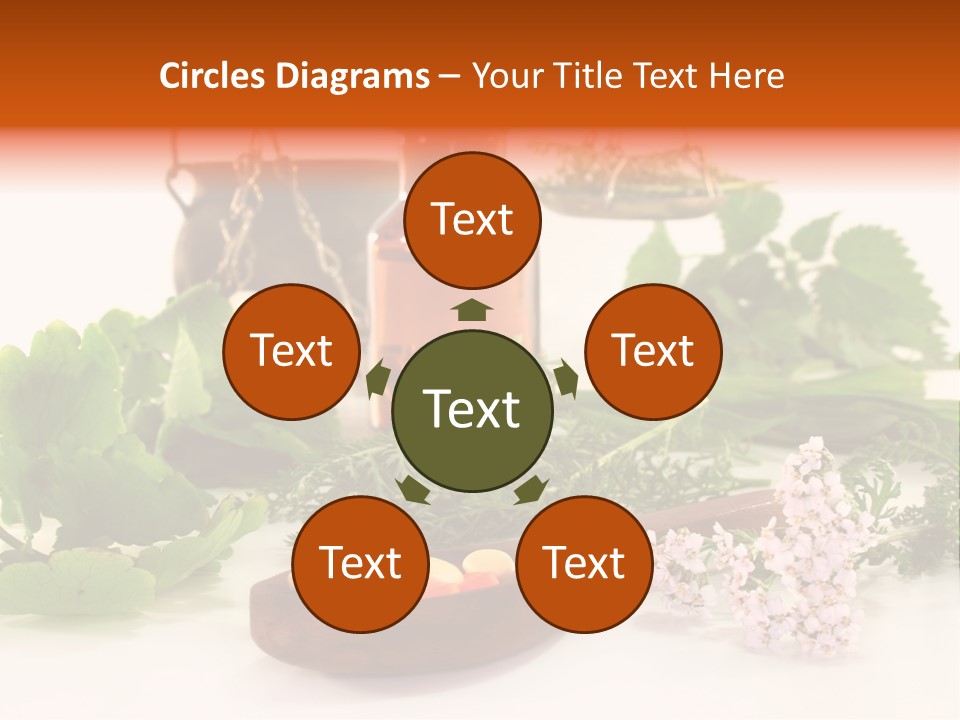 Mortar Medicinal Plantain PowerPoint Template