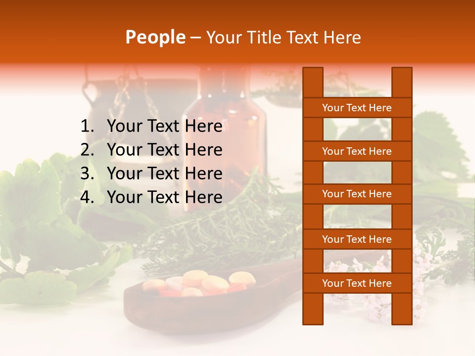 Mortar Medicinal Plantain PowerPoint Template