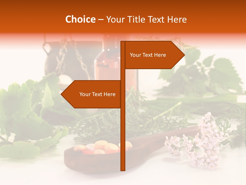 Mortar Medicinal Plantain PowerPoint Template