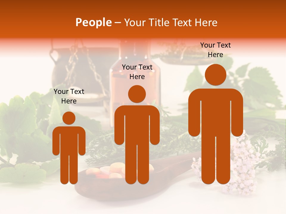 Mortar Medicinal Plantain PowerPoint Template