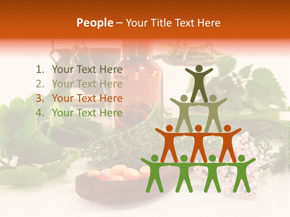 Mortar Medicinal Plantain PowerPoint Template