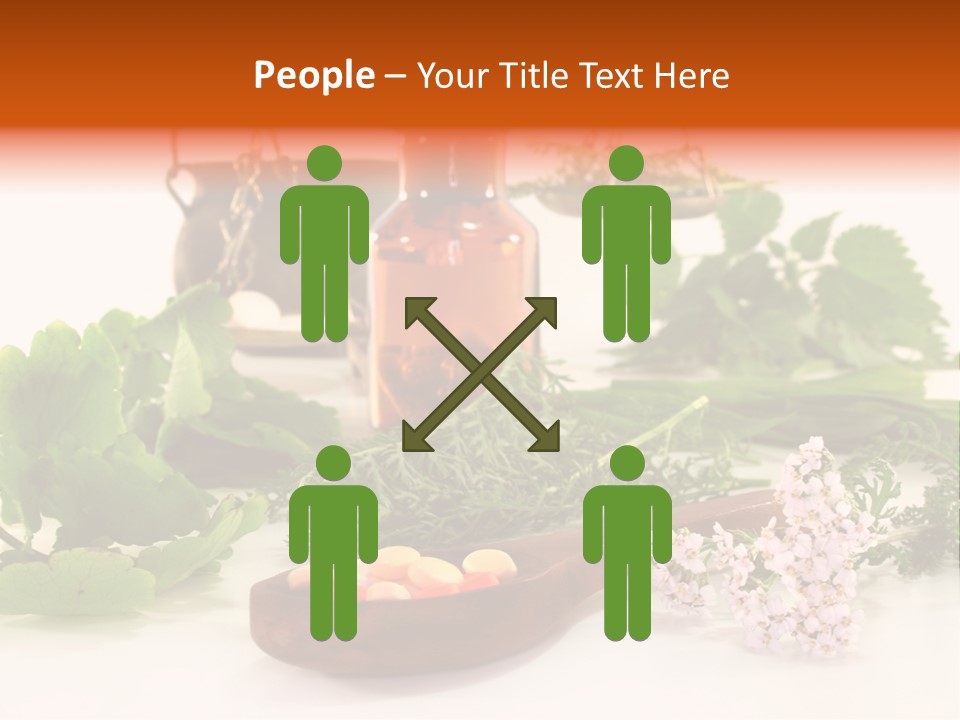 Mortar Medicinal Plantain PowerPoint Template