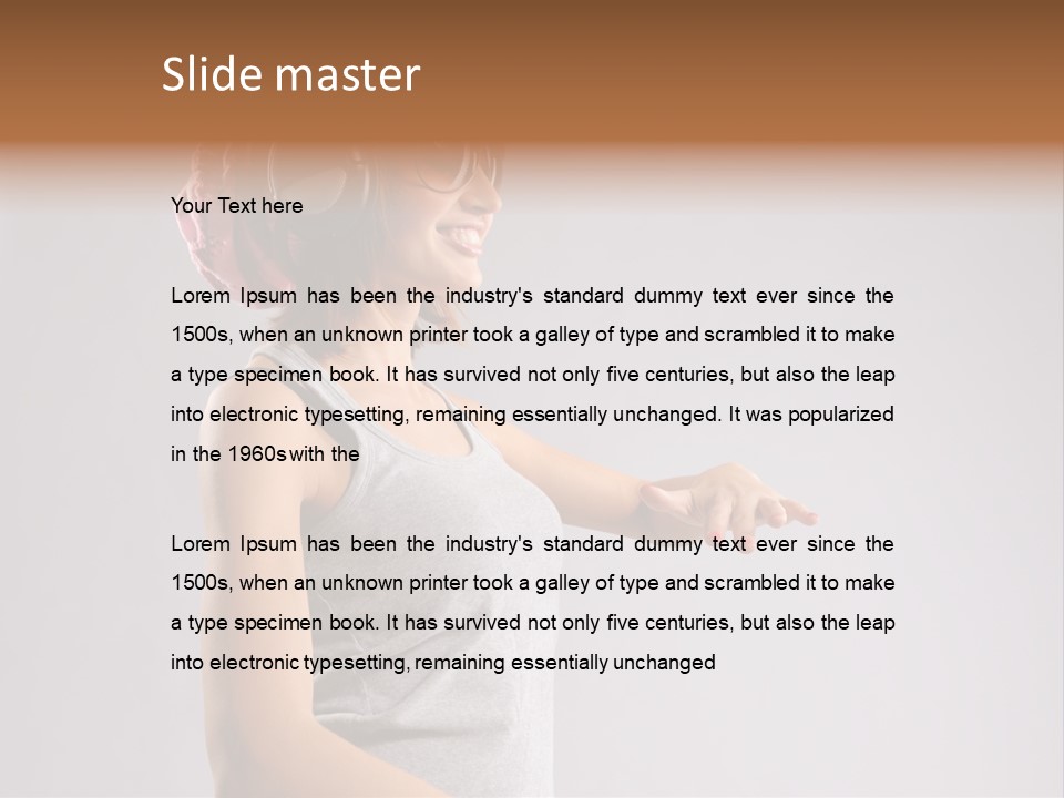 Break Dance Style Female PowerPoint Template