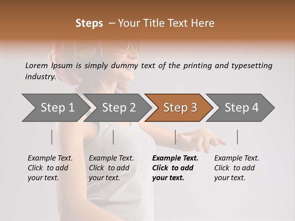 Break Dance Style Female PowerPoint Template