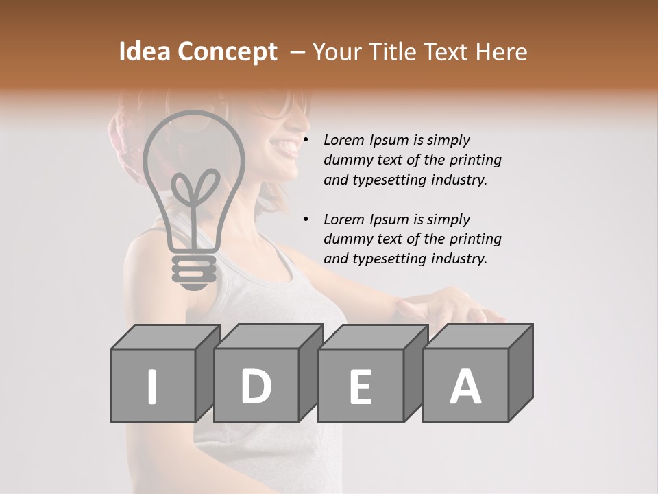 Break Dance Style Female PowerPoint Template